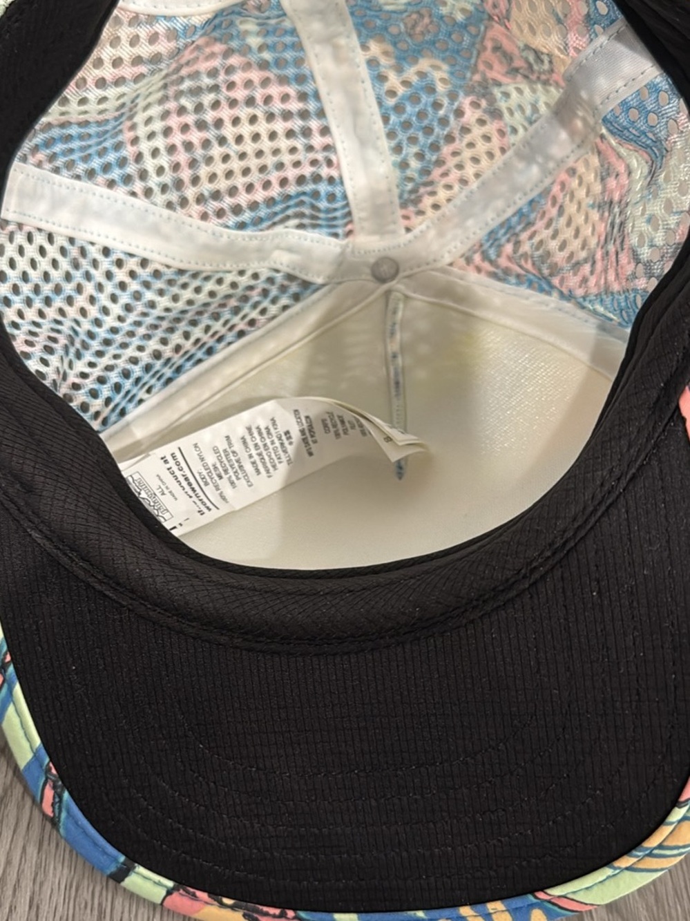 Patagonia Neon Tribal Print Snapback Hat - Blue, Yellow, Coral, Lime - Picture 9 of 10